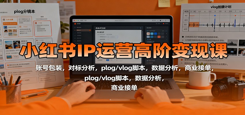 小红书IP运营高阶变现课:账号包装,对标分析,plog/vlog脚本,数据分析,商业接单插图 小红书IP运营高阶变现课:账号包装,对标分析,plog/vlog脚本,数据分析,商业接单插图