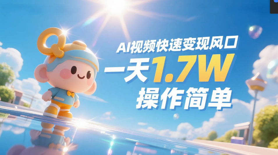 《Ai视频变现风口，一天1.7W，收入无上限，操作简单》插图