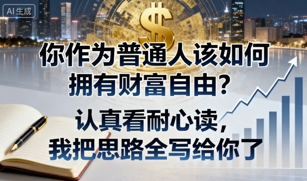 付费文章:你作为普通人该如何拥有财富自由?认真看耐心读,我把思路全写给你了插图 付费文章:你作为普通人该如何拥有财富自由?认真看耐心读,我把思路全写给你了插图
