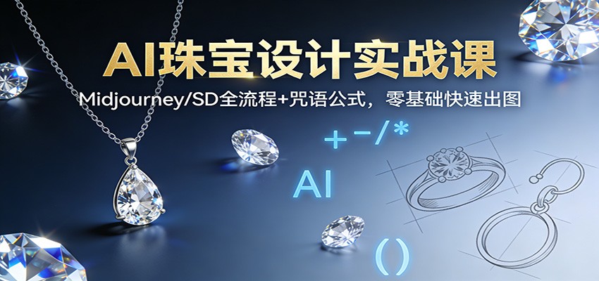 AI珠宝设计实战课:Midjourney/SD全流程+咒语公式,零基础快速出图插图 AI珠宝设计实战课:Midjourney/SD全流程+咒语公式,零基础快速出图插图