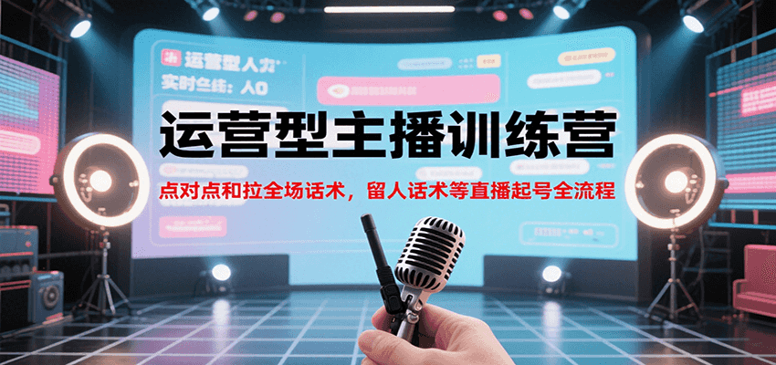 运营型主播训练营，点对点和拉全场话术，留人话术等直播起号全流程（更新8月）插图