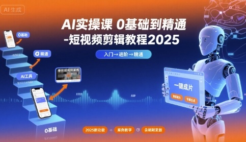 AI实操课0基础到精通-短视频剪辑教程2025插图 AI实操课0基础到精通-短视频剪辑教程2025插图