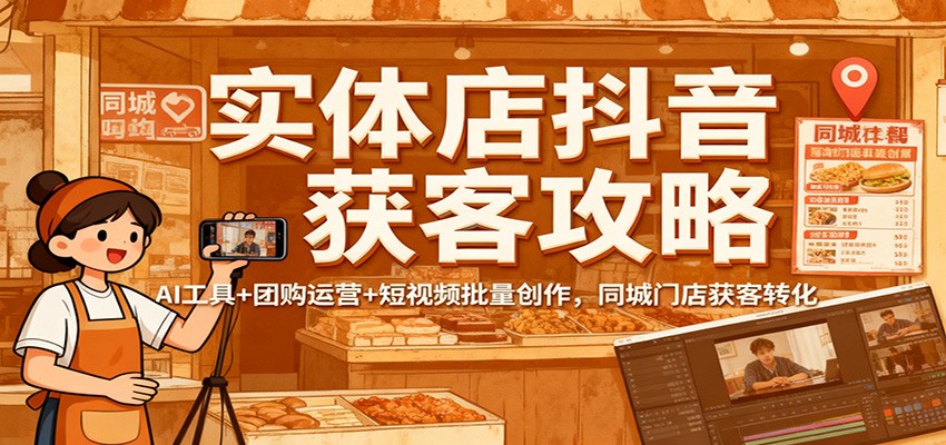 实体店抖音获客攻略:AI工具+团购运营+短视频批量创作,同城门店获客转化插图 实体店抖音获客攻略:AI工具+团购运营+短视频批量创作,同城门店获客转化插图