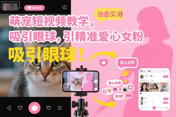 萌宠短视频教学，吸引眼球，引精准爱心女粉插图