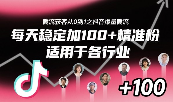 截流获客从0到1之抖音爆量截流,每天稳定加100+精准粉,适用于各行业插图 截流获客从0到1之抖音爆量截流,每天稳定加100+精准粉,适用于各行业插图