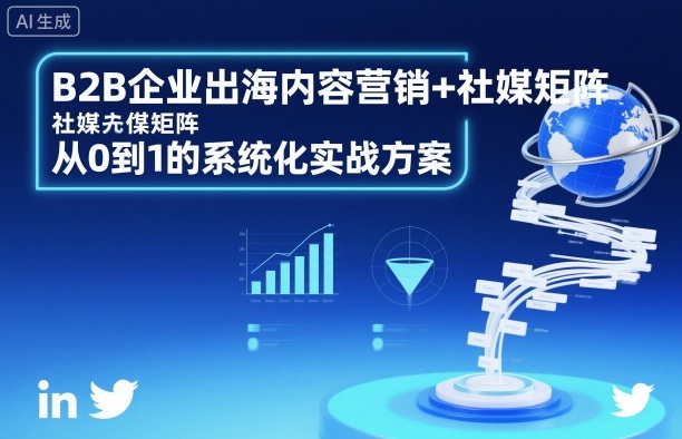 B2B企业出海内容营销+社媒矩阵,从0到1的系统化实战方案插图 B2B企业出海内容营销+社媒矩阵,从0到1的系统化实战方案插图