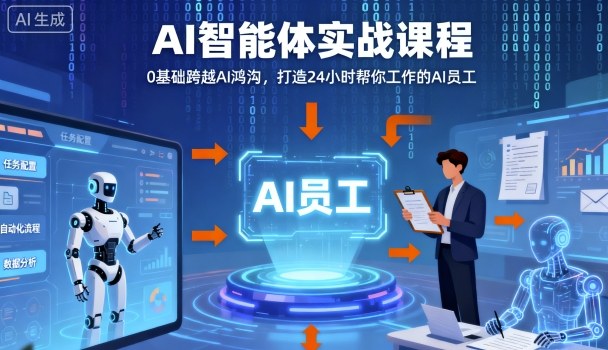 Ai智能体实战课程,0基础跨越Ai鸿沟,打造24小时帮你工作的Ai员工,打破常规,以实战定义Ai插图 Ai智能体实战课程,0基础跨越Ai鸿沟,打造24小时帮你工作的Ai员工,打破常规,以实战定义Ai插图