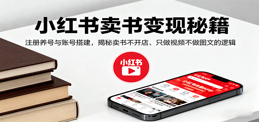 小红书卖书变现秘籍,注册养号与账号搭建,揭秘卖书不开店、只做视频不做图文的逻辑插图 小红书卖书变现秘籍,注册养号与账号搭建,揭秘卖书不开店、只做视频不做图文的逻辑插图