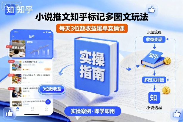 小说推文知乎标记多图文玩法,每天3位数收益爆单实操课插图 小说推文知乎标记多图文玩法,每天3位数收益爆单实操课插图