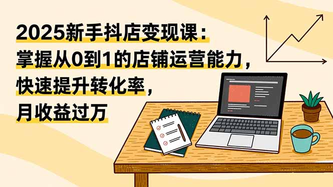 (16606期)2025新手抖店变现课:掌握从0到1的店铺运营能力,快速提升转化率,月收过万插图 (16606期)2025新手抖店变现课:掌握从0到1的店铺运营能力,快速提升转化率,月收过万插图
