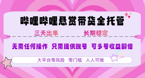 2025年B站风口带货项目 仅需提供账号 全程托管 轻松月入1w+插图 2025年B站风口带货项目 仅需提供账号 全程托管 轻松月入1w+插图