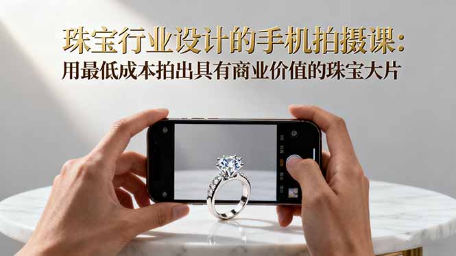 （16385期）珠宝行业设计的手机拍摄课：用最低成本拍出具有商业价值的珠宝大片！插图