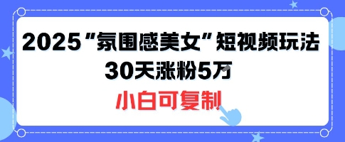 不露脸也能火!2025“氛围感美女”短视频玩法,30天涨粉5W小白可复制插图 不露脸也能火!2025“氛围感美女”短视频玩法,30天涨粉5W小白可复制插图