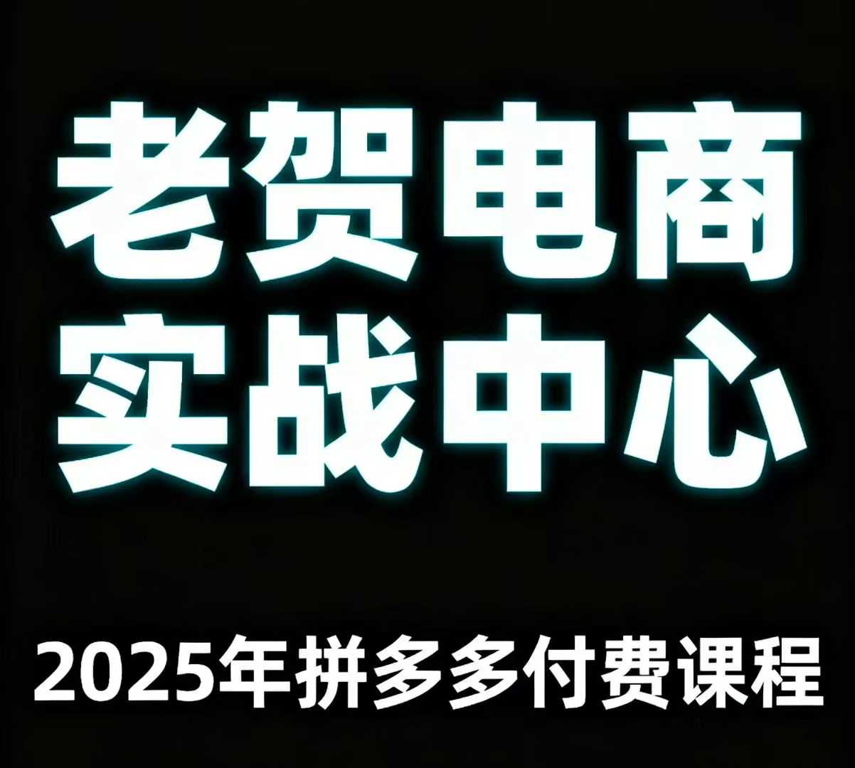 老贺电商2025年拼多多付费课程,用通俗易懂的方法告诉你多多怎么玩插图 老贺电商2025年拼多多付费课程,用通俗易懂的方法告诉你多多怎么玩插图