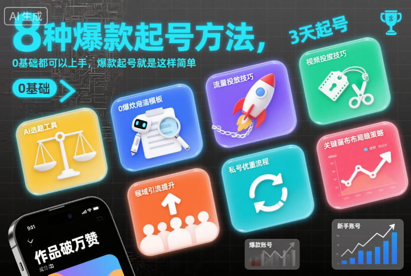 8种爆款起号方法，0基础都可以上手，爆款起号就是这样简单插图