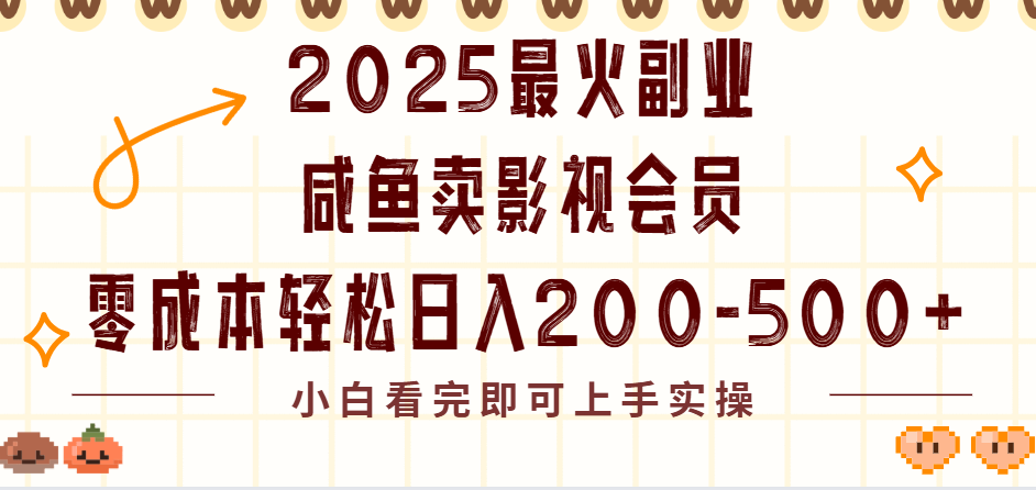 2025最火副业闲鱼卖vip影视会员，零成本日入200-500插图