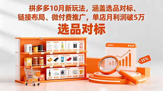 (16364期)拼多多10月新玩法,涵盖选品对标、链接布局、微付费推广,单店月利润破5万插图 (16364期)拼多多10月新玩法,涵盖选品对标、链接布局、微付费推广,单店月利润破5万插图