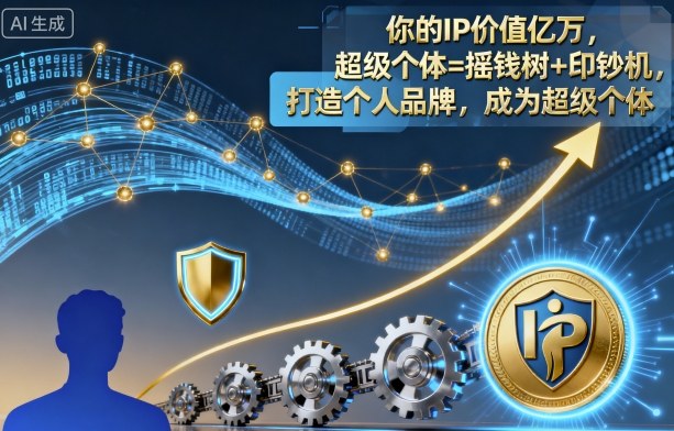 你的IP价值亿万，超级个体=摇钱树+印钞机，打造个人品牌，成为超级个体插图