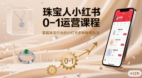 珠宝人小红书0-1运营课程,掌握珠宝行业的小红书多种账号玩法插图 珠宝人小红书0-1运营课程,掌握珠宝行业的小红书多种账号玩法插图