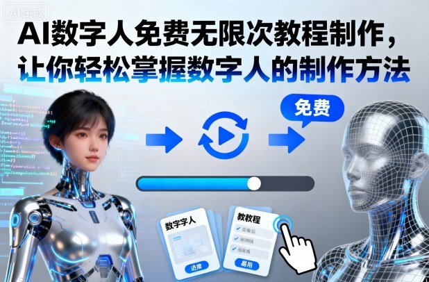 AI数字人免费无限次教程制作,让你轻松掌握数字人的制作方法插图 AI数字人免费无限次教程制作,让你轻松掌握数字人的制作方法插图