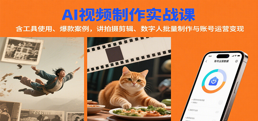 AI视频制作实战:含工具使用、爆款案例,讲拍摄剪辑、数字人批量制作与账号运营变现插图 AI视频制作实战:含工具使用、爆款案例,讲拍摄剪辑、数字人批量制作与账号运营变现插图