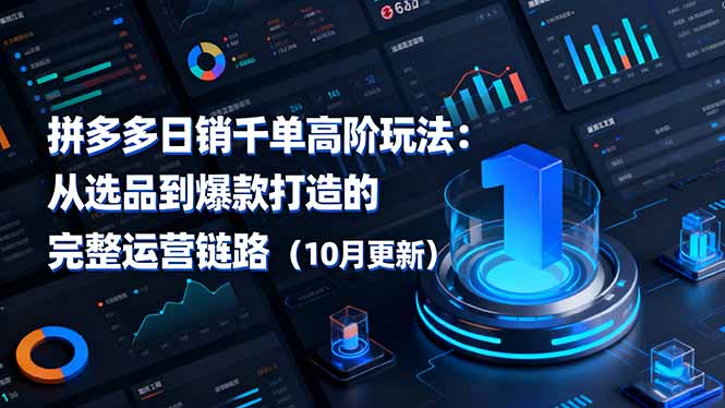 (16404期)拼多多日销千单高阶玩法:从选品到爆款打造的完整运营链路(10月更新)插图 (16404期)拼多多日销千单高阶玩法:从选品到爆款打造的完整运营链路(10月更新)插图