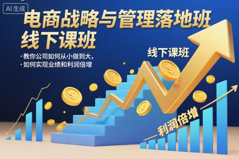 电商战略与管理落地班线下课，教你公司如何从小做到大，如何实现业绩和利润倍增【录音】插图
