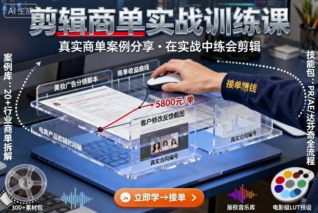 剪辑商单实战训练课,真实商单案例分享,在实战中练会剪辑插图 剪辑商单实战训练课,真实商单案例分享,在实战中练会剪辑插图