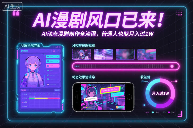 AI漫剧风口已来!AI动态漫剧创作全流程,普通人也能月入过1W插图 AI漫剧风口已来!AI动态漫剧创作全流程,普通人也能月入过1W插图