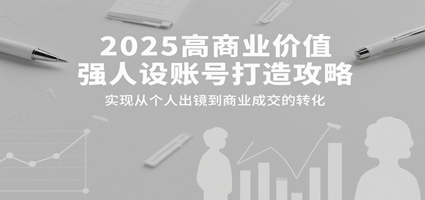 2025高商业价值强人设账号打造攻略,实现从个人出镜到商业成交的转化插图 2025高商业价值强人设账号打造攻略,实现从个人出镜到商业成交的转化插图