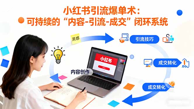(16362期)小红书引流爆单术:构建一套低成本 可持续的“内容-引流-成交”闭环系统插图 (16362期)小红书引流爆单术:构建一套低成本 可持续的“内容-引流-成交”闭环系统插图