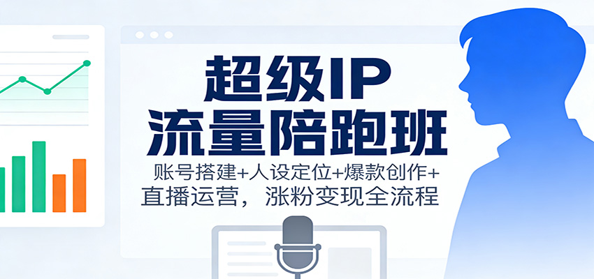 超级IP流量陪跑班：账号搭建+人设定位+爆款创作+直播运营，涨粉变现全流程插图