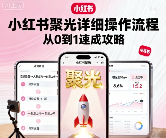 小红书聚光详细操作流程，小红书聚光从0到1速成攻略插图