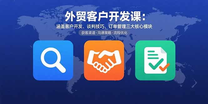 (15793期)外贸客户开发课:涵盖客户开发、谈判技巧、订单管理三大核心模块插图 (15793期)外贸客户开发课:涵盖客户开发、谈判技巧、订单管理三大核心模块插图