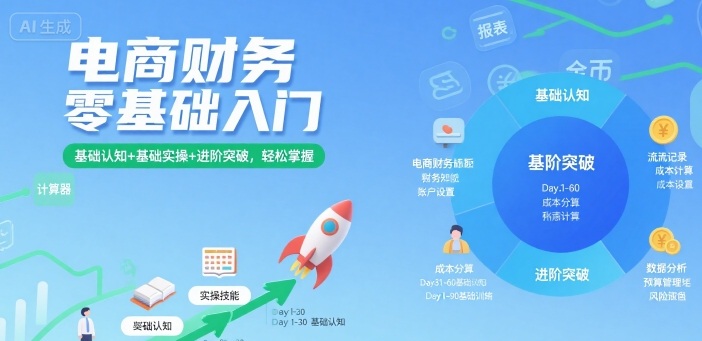 电商财务零基础入门,基础认知+基础实操+进阶突破,轻松掌握插图 电商财务零基础入门,基础认知+基础实操+进阶突破,轻松掌握插图
