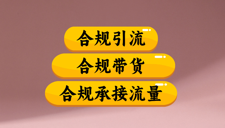 合规引流、合规并且高效地做带货、合规承接流量(揭秘)插图 合规引流、合规并且高效地做带货、合规承接流量(揭秘)插图