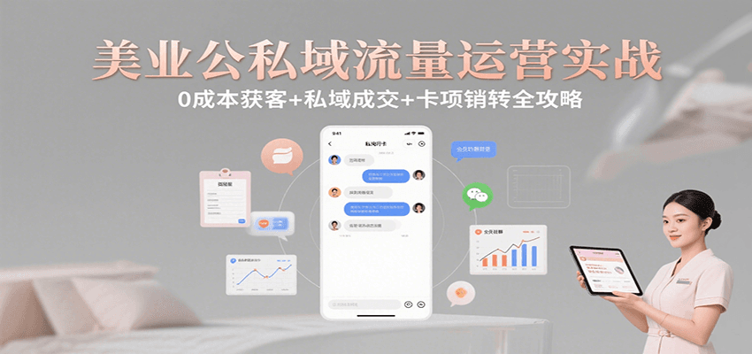 美业公私域流量运营实战:0成本获客+私域成交+卡项销转全攻略插图 美业公私域流量运营实战:0成本获客+私域成交+卡项销转全攻略插图