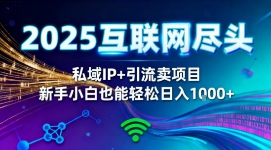 2025网创尽头王炸项目！私域IP+精准引流，新手小白在家躺賺日入1k，零经验也能上手【揭秘】插图