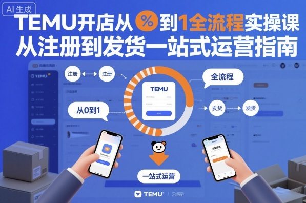 TEMU开店从0到1全流程实操课，从注册到发货一站式运营指南插图