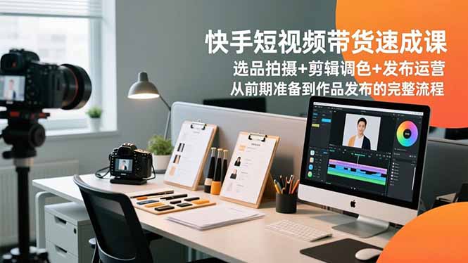 (16752期)快手短视频带货速成课,选品拍摄+剪辑调色+发布运营,从前期准备到作品发布的完整流程插图 (16752期)快手短视频带货速成课,选品拍摄+剪辑调色+发布运营,从前期准备到作品发布的完整流程插图