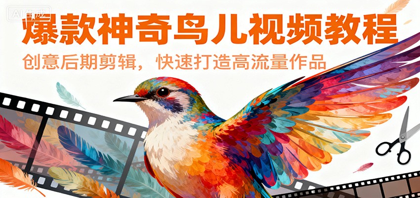 爆款神奇鸟儿视频教程,创意后期剪辑,快速打造高流量作品插图 爆款神奇鸟儿视频教程,创意后期剪辑,快速打造高流量作品插图