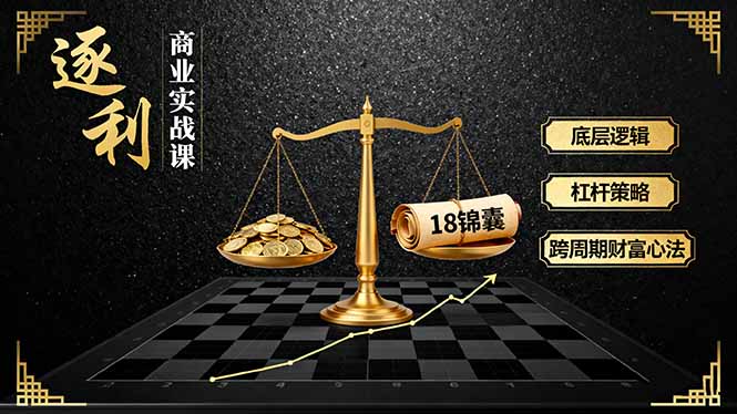 (16753期)《逐 利》商业实战课,底层逻辑、杠杆策略、18锦囊,跨周期财富心法(更新)插图 (16753期)《逐 利》商业实战课,底层逻辑、杠杆策略、18锦囊,跨周期财富心法(更新)插图
