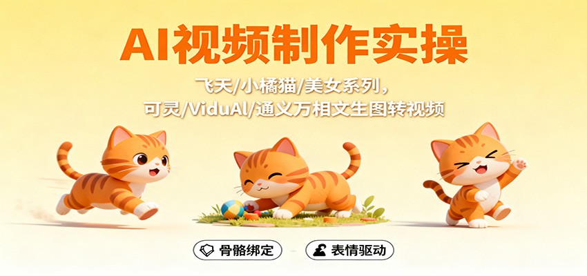 AI视频制作实操,飞天/小橘猫/美女系列,可灵/ViduAl/通义万相文生图转视频插图 AI视频制作实操,飞天/小橘猫/美女系列,可灵/ViduAl/通义万相文生图转视频插图