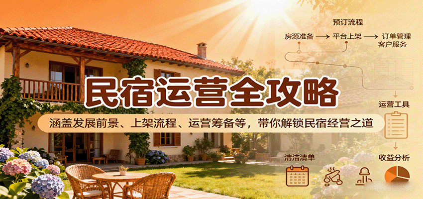民宿运营全攻略：涵盖发展前景、上架流程、运营筹备等，带你解锁民宿经营之道插图