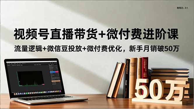（16684期）视频号直播带货+微付费进阶课：流量逻辑+微信豆投放+微付费优化，新手月销破50万插图