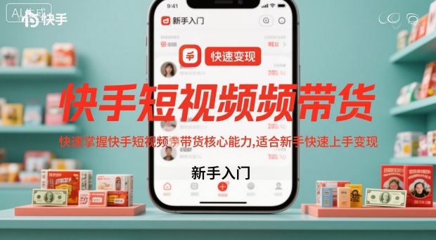 快手短视频带货，快速掌握快手短视频带货核心能力，适合新手快速上手变现插图