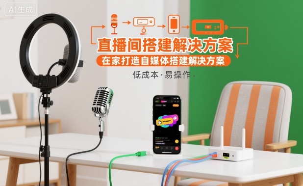 直播间搭建解决方案，在家打造自媒体搭建解决方案插图